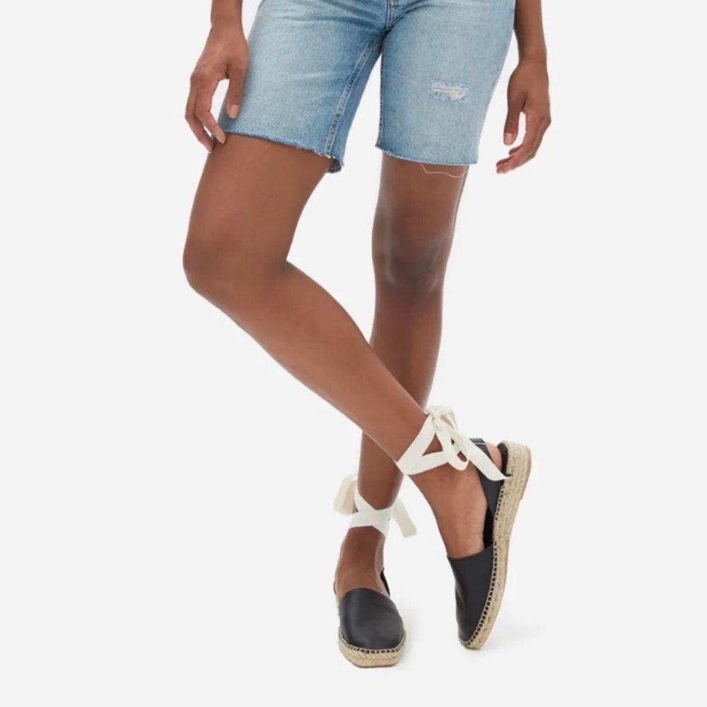 EVERLANE “D’Orsay” Leather and Jute Espadrille